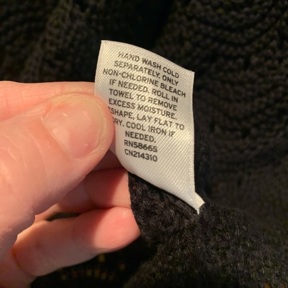 Caslon Open Knit Open Front Cardigan in Black Small NWT - Picture 7 of 7